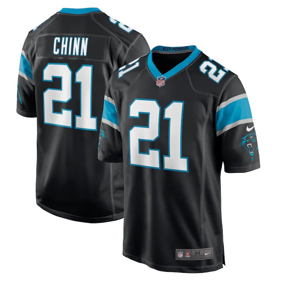 Men Carolina Panthers #21 Jeremy Chinn Nike Black Game Player NFL Jersey
